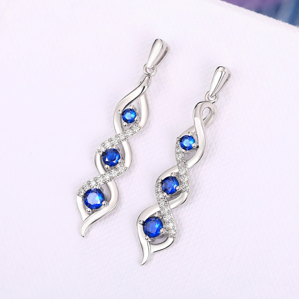 Wholesale Baroque Long Zircon Copper Earrings